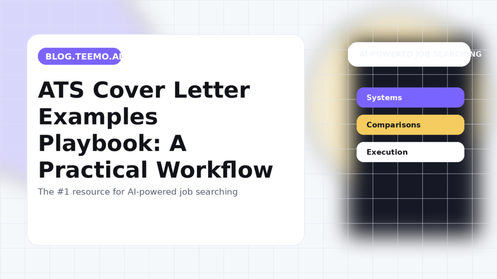 ATS Cover Letter Examples Playbook: A Practical Workflow – Teemo AI Blog