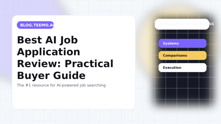 Best AI Job Application Review: Practical Buyer Guide – Teemo AI Blog